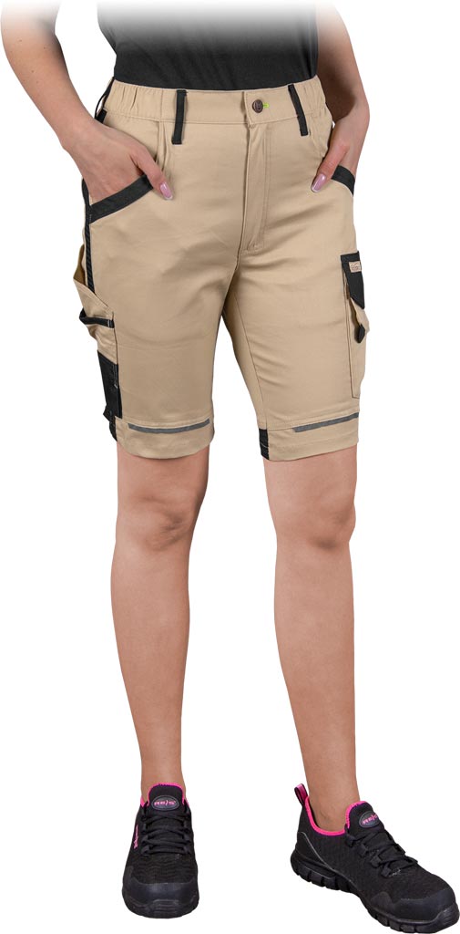 DAMSKIE KRÓTKIE SPODNIE OCHRONNE Z WSTAWKAMI CORDURA