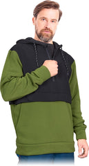 MEN'S POLYESTER ZIP-UP SWEATSHIRT WITH DRAWSTRING HOOD