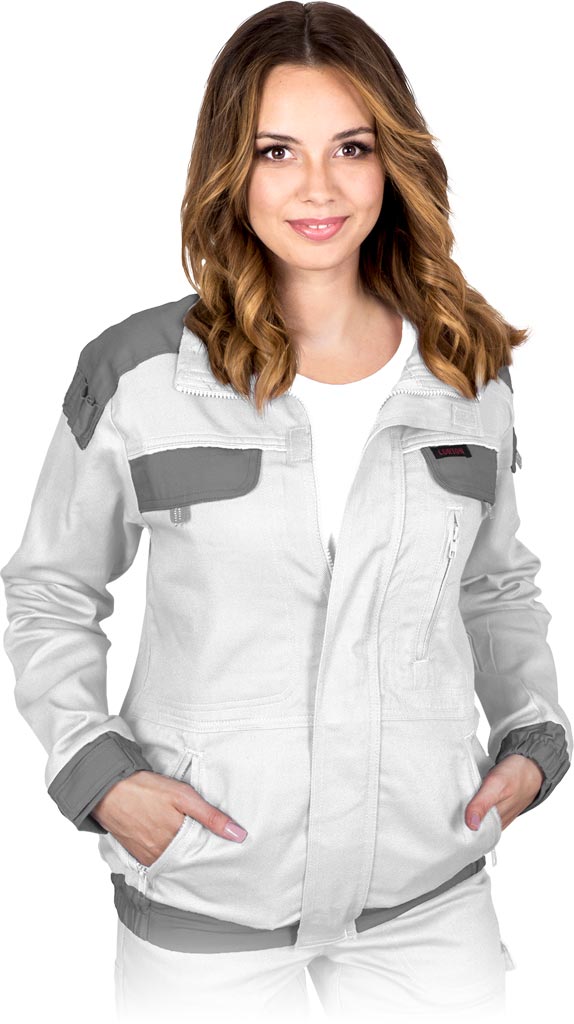 HIGH-VISIBILITY COTTON WORK JACKET WITH REFLECTIVE SAFETY FEATURES