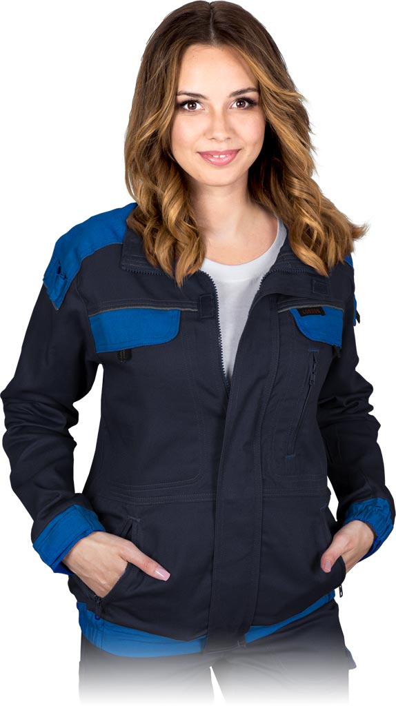 HIGH-VISIBILITY COTTON WORK JACKET WITH REFLECTIVE SAFETY FEATURES