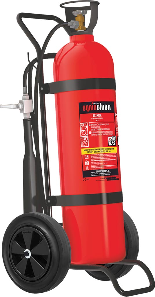 PORTABLE CO2 FIRE EXTINGUISHER WITH 5M HOSE AND CARRIAGE