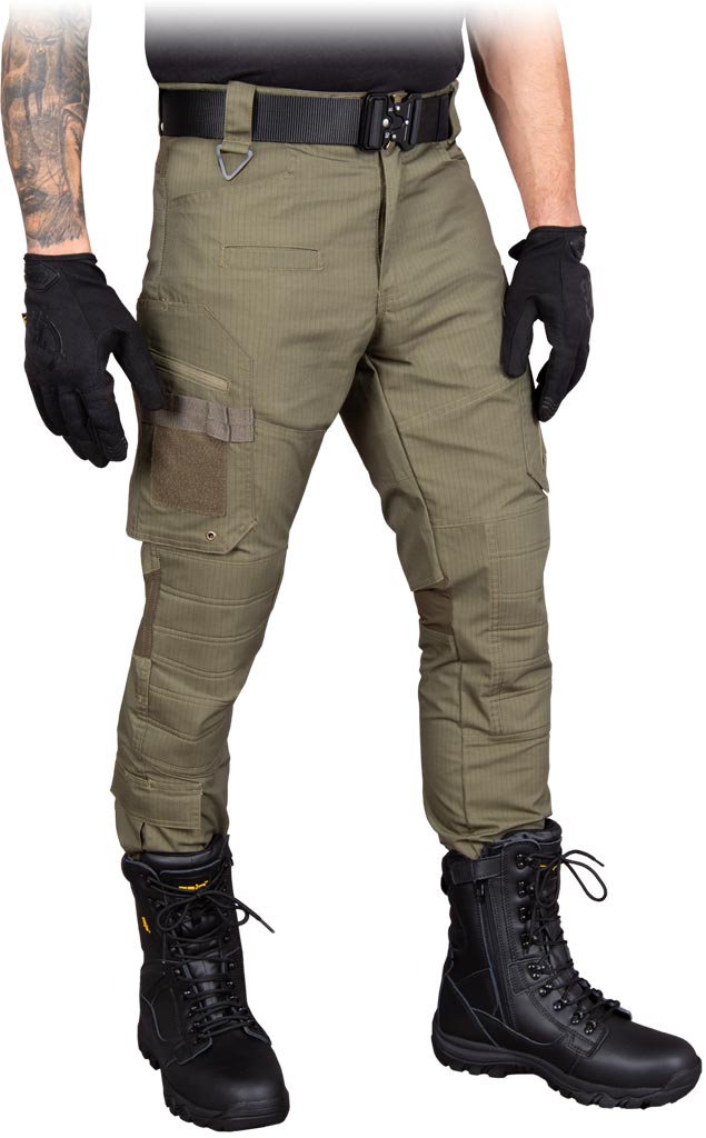 TACTICAL GUARD TROUSERS WITH MULTIFUNCTIONAL POCKETS AND REINFORCED KNEES