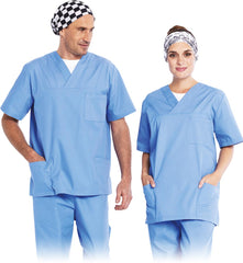 MEN'S MEDICAL SHORT-SLEEVE TOP - 50% COTTON, 50% POLYESTER