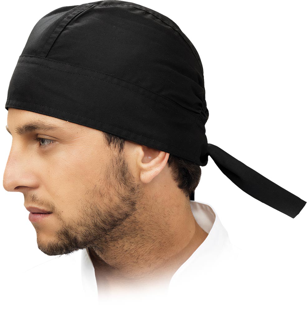 KOCHBANDANA AUS POLYESTER-BAUMWOLLMISCHUNG MIT SCHLAUFEN