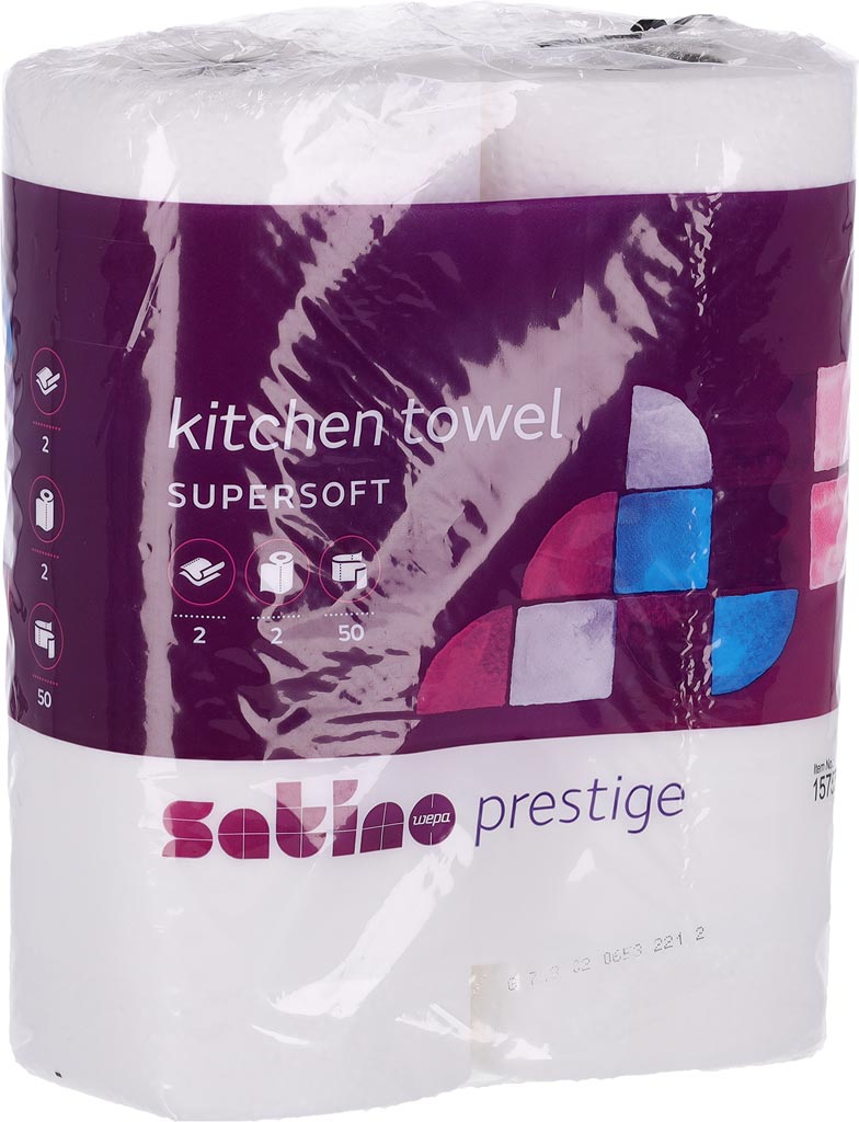 CLOU PRESTIGE KÜCHENTÜCHER, 2-LAGIG, 100% ZELLULOSE, 50 BLATT, WEISS