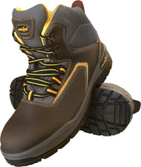 NUBUCK LEATHER SAFETY BOOTS WITH STEEL TOE CAP AND ANTI-SLIP SOLE