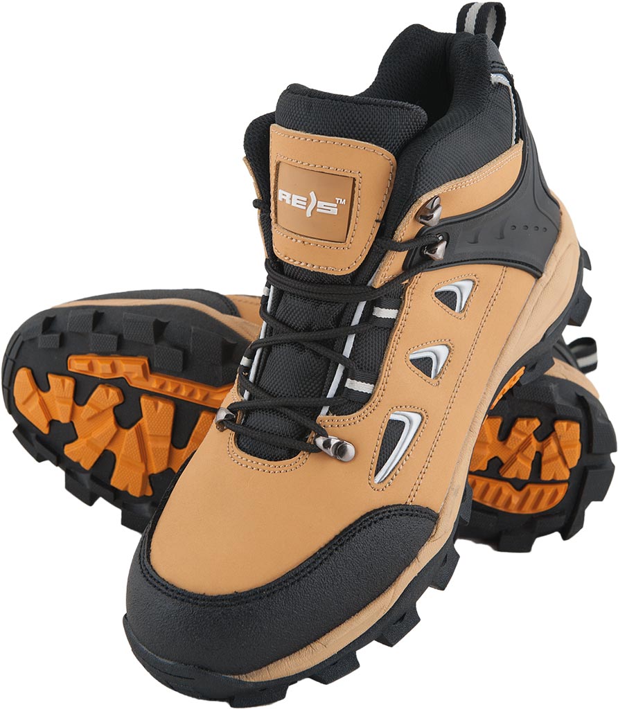 MOUNTAIN NUBUCK LEATHER SAFETY BOOTS WITH STEEL TOE AND ANTI-SLIP SOLE