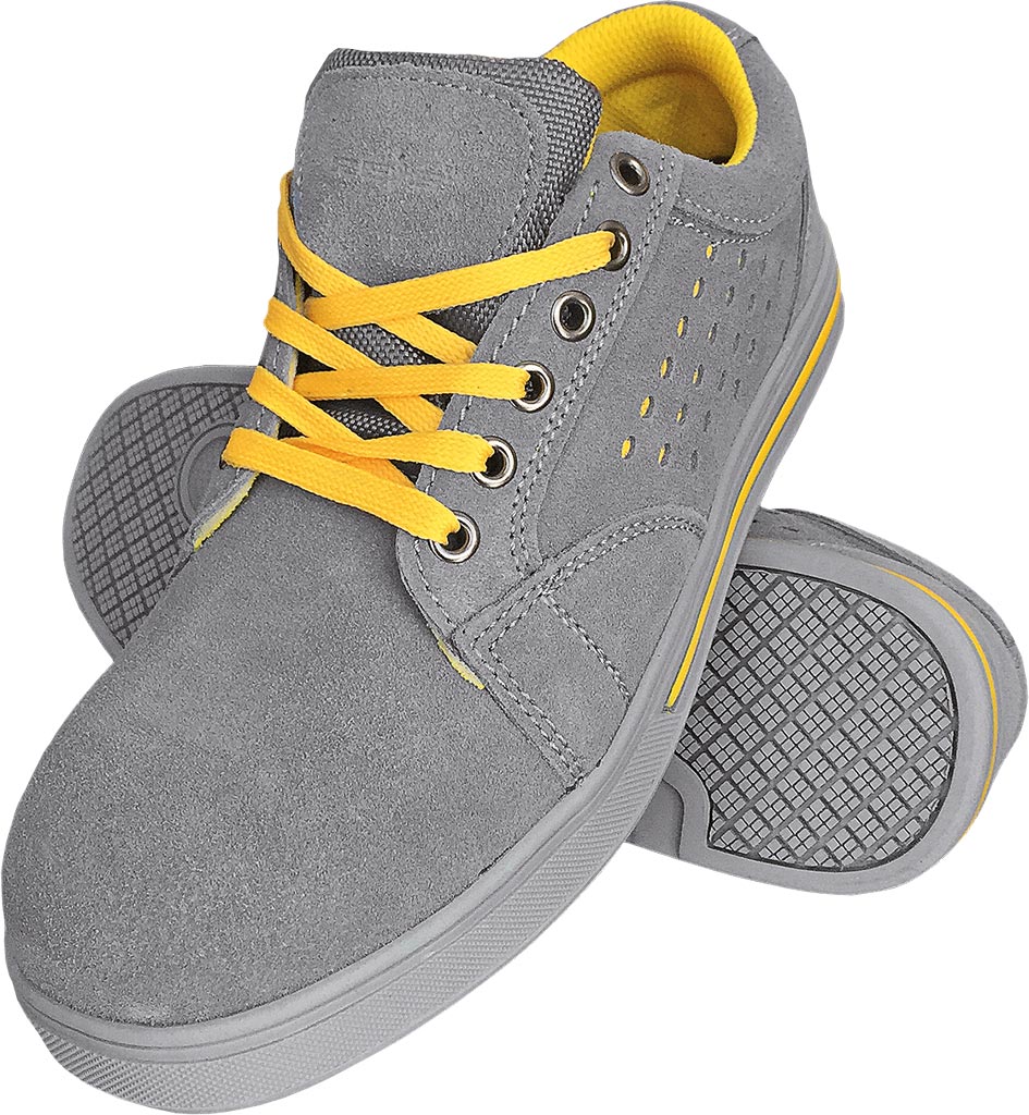 BUTY OCHRONNE SNEAKER ZE SKÓRY ZAMSZOWEJ, ANTYPOŚLIZGOWE Z PODNOSKIEM STALOWYM