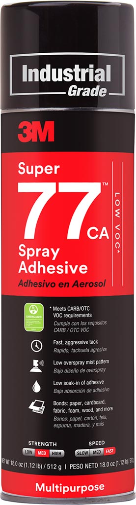 3M SUPER 77 – WIELOZADANIOWY KLEJ W AEROZOLU, SZYBKOSCHNĄCY I PRZEZROCZYSTY