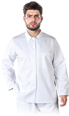 LONG SLEEVE MEN'S WORK BLOUSE FOR FOOD INDUSTRY, HACCP COMPLIANT